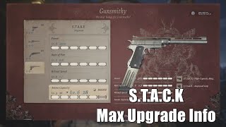 STAKE Magnum Gun All Stat Upgrades and How Many Lei Cost Full Infomation Resident Evil 8 Village [upl. by Giah]