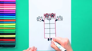 How to draw Number 10 Numberblocks [upl. by Yanahc]