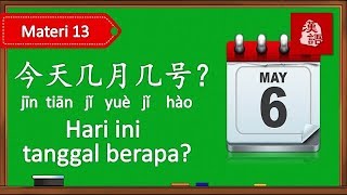 Materi 13 Dialog Tanggal Dan Bulan  Belajar Bahasa Mandarin Conversation Dasar 1 [upl. by Yankee551]