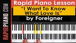 How To Play quotI Want To Know What Love Isquot by Foreigner  Piano Tutorial amp Lesson  Part 1 [upl. by Yggep235]