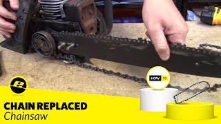 How to Fit a Replacement Chainsaw Chain [upl. by Airotcivairam]