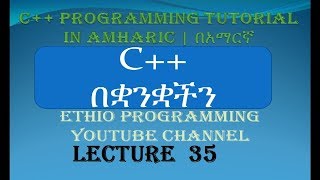 Lecture 35 C Programming Function in Amharic  በአማርኛ part 5 [upl. by Aisnetroh]