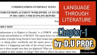 EnglishLanguage Through Literature Chapter 1  BABAProgBCom 1st year 2nd Sem  paperDUSOL [upl. by Clotilda798]