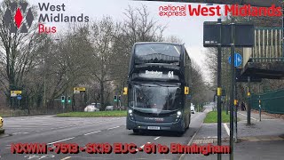 NXWM Platinum Enviro 400 MMC 7513 SK19 EUC on the 61 to Birmingham [upl. by Navap]