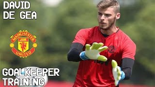 David De Gea  Goalkeeper Training  Manchester United [upl. by Lleirbag]