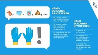 Campagne handhygiëne woonzorgcentra  correct handschoenen uittrekken [upl. by Elianora]