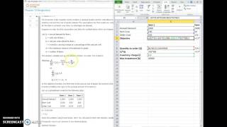 EOQ Nonlinear Optimization Problem [upl. by Stefania]