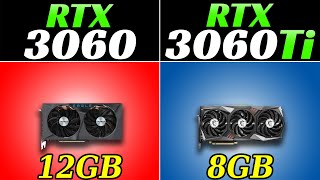 RTX 3060 vs RTX 3060 Ti  12GB vs 8GB  How Much Performance Difference [upl. by Ylram]