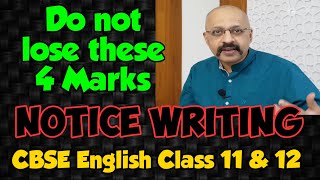 Notice Writing  Format Content Expression  CBSE Class 11 and 12  Explained in English and Hindi [upl. by Swain819]