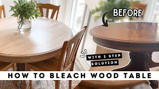 Bleaching Wood Table  Furniture Makeover [upl. by Rutledge]