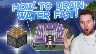 How to Drain a Ocean Monument or any body of water in Minecraft FAST [upl. by Ahsienot731]