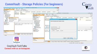 CommVault  Storage Policies For Beginners [upl. by Ahsyle]