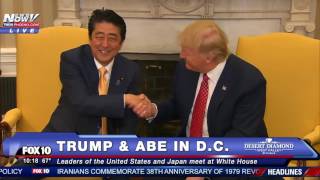 WATCH Donald Trump and Shinzo Abe Japan Prime Minister Meet at White House FNN [upl. by Benni]