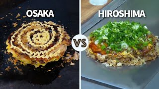 Osaka vs Hiroshima Okonomiyaki  Which one is better ★ ONLY in JAPAN [upl. by Malca]