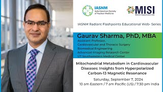 Gaurav Sharma PhD MBA  Mitochondrial Metabolism in Cardiovascular Diseases [upl. by Rickard]