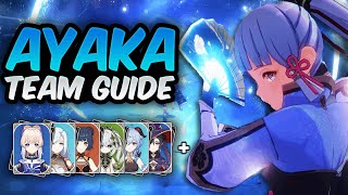 The BEST AYAKA Teams in Genshin Impact  Freeze Melt Fridge and more Ayaka team guide [upl. by Nedarb838]