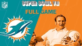 Super Bowl VII Dolphins Complete Perfect Season  Dolphins vs Redskins  NFL Full Game [upl. by Elaweda]