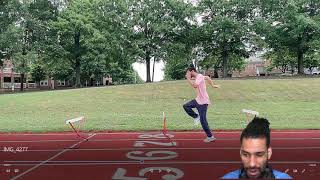 June 10 2021  OneStep Hurdle Drills to Improve Arm Swing [upl. by Stephanus]