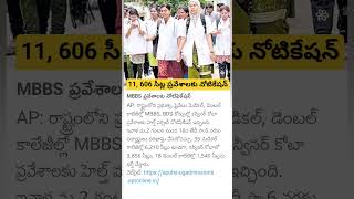 MBBS BDS Admission Notification in AP [upl. by Llesig]