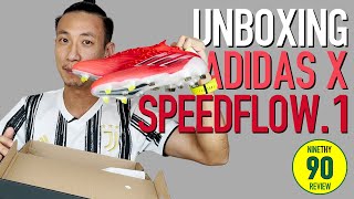 EP4  UNBOXING ADIDAS X SPEEDFLOW1 FG จัดให้จัดเต็มโดยนายตี้รีวิววววว [upl. by Alyag922]