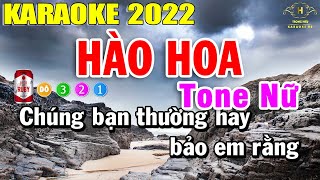 Hào Hoa Karaoke Tone Nữ Nhạc Sống  Trọng Hiếu [upl. by Shultz]