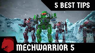 Mechwarrior 5 Mercenaries  5 Best Tips  EZ Mode [upl. by Aihsenat411]