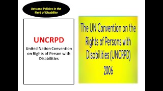 UNCRPD United Nation Convention on Rights of Person with Disabilities [upl. by Esra298]