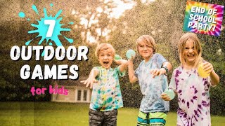 7 FUN GAMES TO PLAY OUTSIDE FOR KIDS END OF SCHOOL YEAR PARTY IDEAS [upl. by Yrneh]