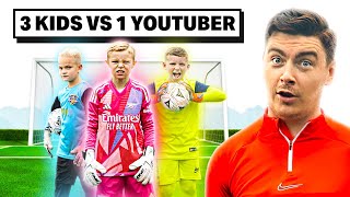 3 WONDERKIDS vs 1 YOUTUBER Goalkeeper Edition [upl. by Rabin567]