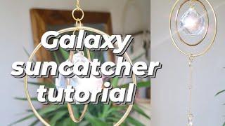 Galaxy  crystal suncatcher tutorial  how to make a suncatcher [upl. by Idnas]