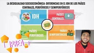 La desigualdad socioeconómica Diferencias en el IDH de los países centrales periféricos y semi [upl. by Rhys539]