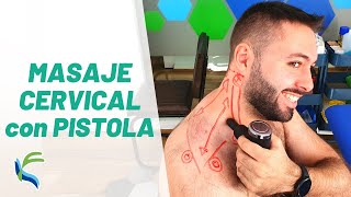 CÓMO HACER un MASAJE CERVICAL con pistola de masaje  Fisiolution [upl. by Anyalram725]