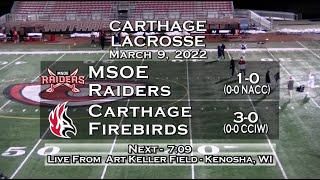 Carthage Mens Lacrosse vs MSOE 202239 [upl. by Adine]