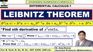 Leibnitz Theorem  Leibnitz Theorem Engineering Mathematics  Leibnitz Theorem BSc 1st Year [upl. by Helgeson]