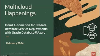 Cloud Automation For Exadata Database Service Deployments with Oracle DatabaseAzure [upl. by Adamo]