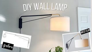 EASY DIY Wall Lamp  West Elm Wall Sconce Dupe  Can it be DIYed  IKEA DIY HACK 2021 [upl. by Etiam]