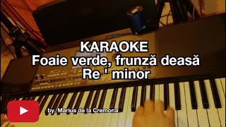 Foaie verde frunză deasă Re  min  KARAOKE [upl. by Krispin]