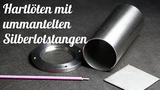 Hartlöten mit Flussmittel ummantelten Silberlotstangen [upl. by Relyuc]