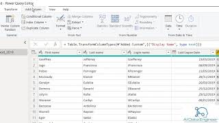 How to add a custom column in Power BI Query Editor [upl. by Lettig]