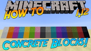 Minecraft 112  How To Craft Concrete amp Concrete Powder Blocks [upl. by Ritch123]