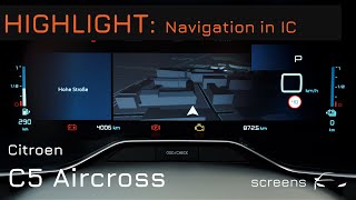 Citroën C5 Aircross  Highlight Instrument Cluster Navigation [upl. by Rakabuba]