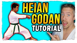 Heian Godan Step By Step  Shotokan Karate Kata 5 Heian Godan Tutorial [upl. by Akin664]