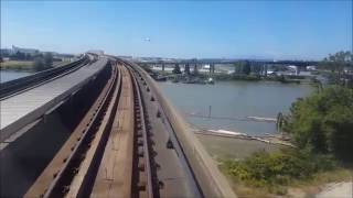 TransLink SkyTrain Canada Line Bridgeport  Templeton Front Window View [upl. by Dahs]