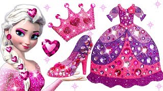 💎 How To Make Princess Elsa Play Doh Dress Shoes amp Crown DIY [upl. by Alliuqal]