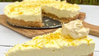 EASY LEMON CHEESECAKE RECIPE  NO BAKE REQUIRED [upl. by Ellenoj]