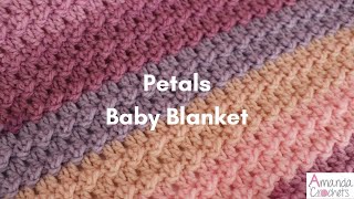 Petals Baby Blanket  Easy Crochet Blanket Tutorial [upl. by Irrep241]