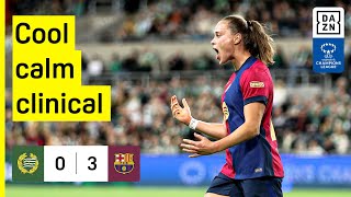 HIGHLIGHTS  Hammarby IF vs FC Barcelona  UEFA Womens Champions League 202425 [upl. by Veriee]