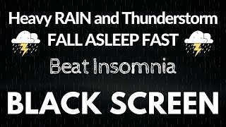 10 hours ⛈ Heavy Rain and Thunderstorm on Fall Asleep Fast  Relaxation  Study  Beat Insomnia [upl. by Alika]