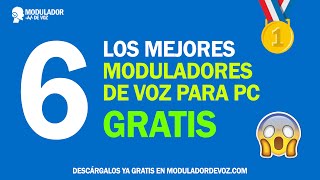 🥇 6 MEJORES MODULADORES DE VOZ PC GRATIS 2021 FUNCIONA 😲 [upl. by Torrlow]