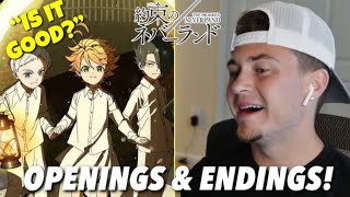 Reaction to quotThe Promised Neverland Openings amp Endings 12quot  Anime Openings REACTION [upl. by Jefferson]